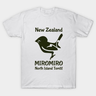 Tomtit MIROMIRO New Zealand /Aotearoa bird T-Shirt